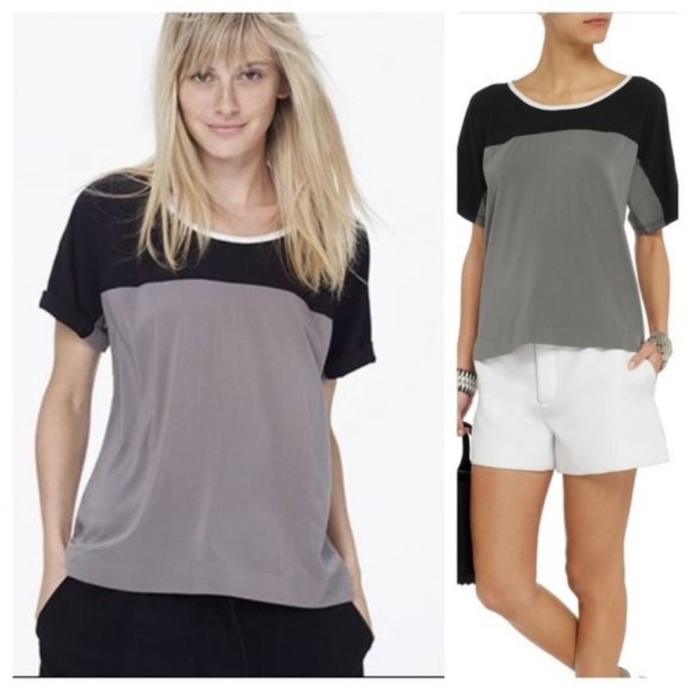 James Perse Color Block Varsity Tee Size Women’s 0